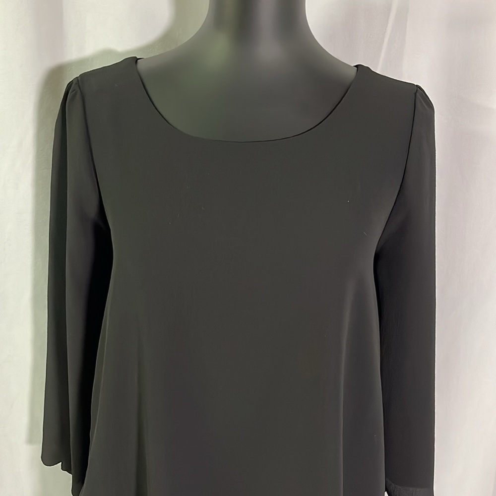 Papermoon Black Scalloped Open Back Blouse - Picture 4 of 16